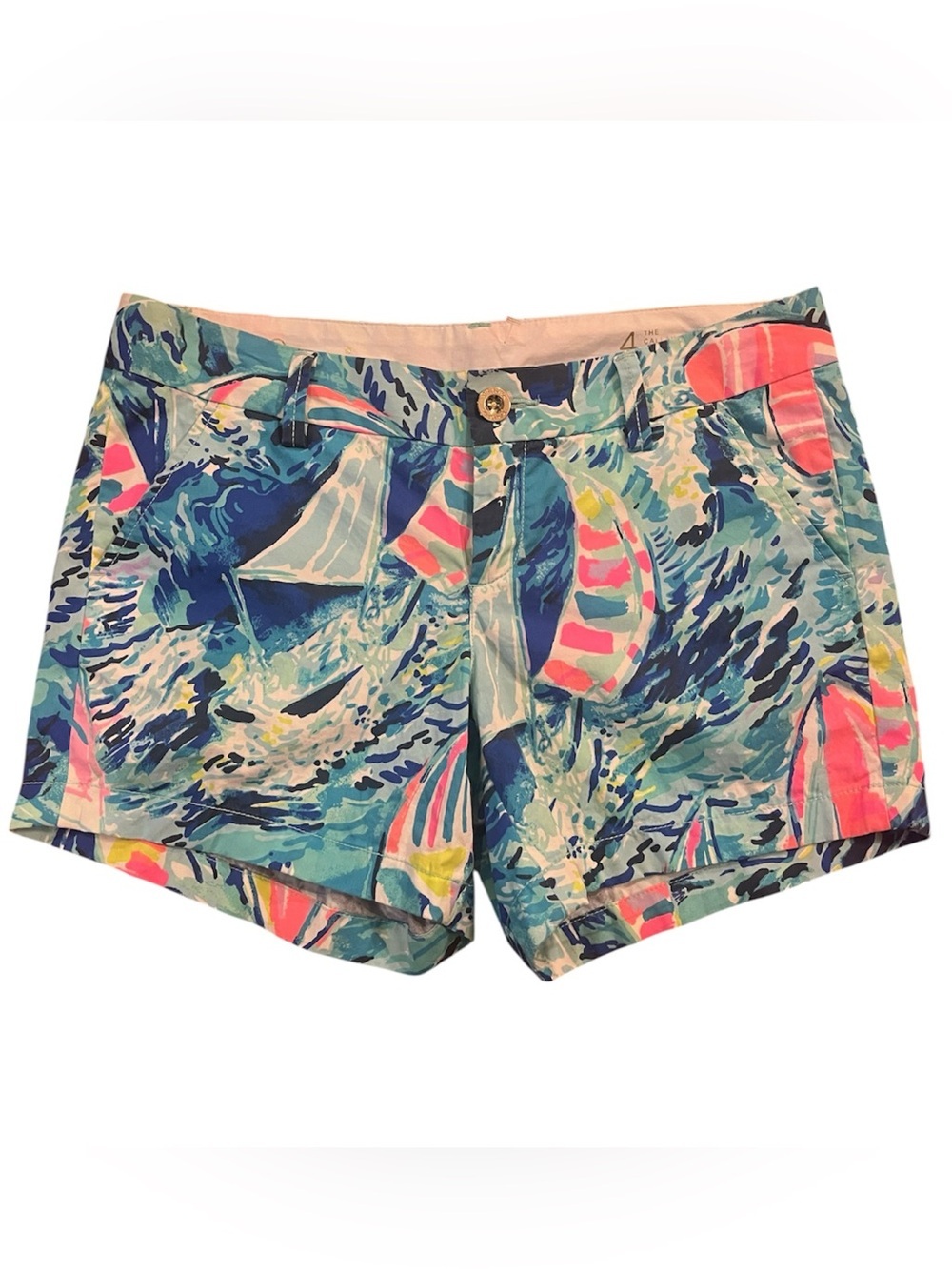 Lilly Pulitzer The Callahan Sailboat Print 5” Shorts size 4